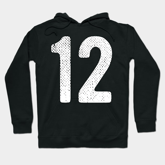 Number 12 - Team Sports - Twelve - 12 - Hockey Lacrosse Baseball Rugby Basketball Cricket Hoodie by winwinshirt